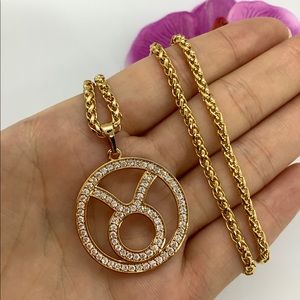 New Taurus Zodiac Sign 18k gold plated Nec…